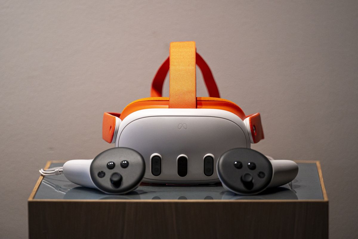 The Meta Quest 3 headset will go on sale Oct. 10 for $500.  (David Paul Morris/Bloomberg)