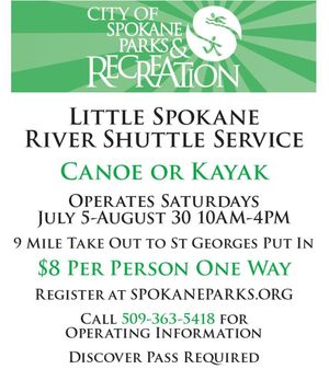 A new Little Spokane River shuttle service for paddlers is debuting in 2014.