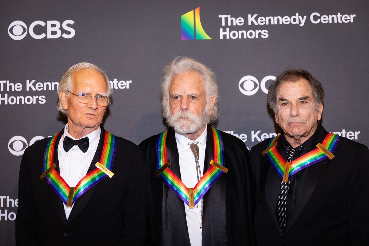 Members of the Grateful Dead pose for a portrait on the red carpet at the 2024 Kennedy Center Honors. MUST CREDIT: Maansi Srivastava/For The Washington Post  (Maansi Srivastava for the Washington Post/for the Washington Post)