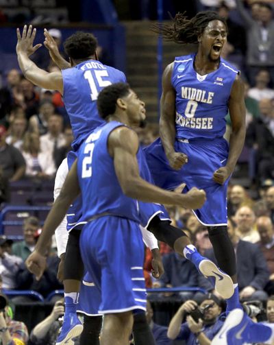 Middle Tennessee State rose to the occasion against second-seeded Michigan State. (Associated Press)