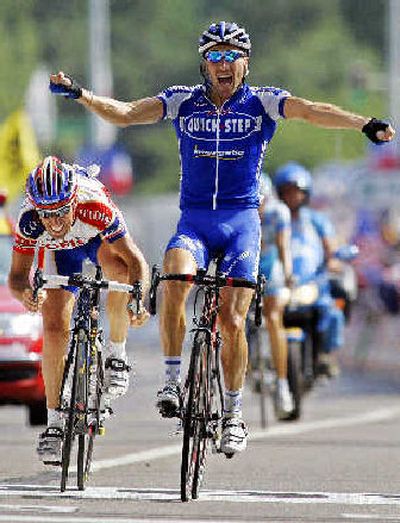
Matteo Tosatto of Italy, right, wins the 18th stage. 
 (Associated Press / The Spokesman-Review)