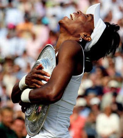 
A fourth Wimbledon title had Venus Williams in ecstasy. 
 (Associated Press / The Spokesman-Review)