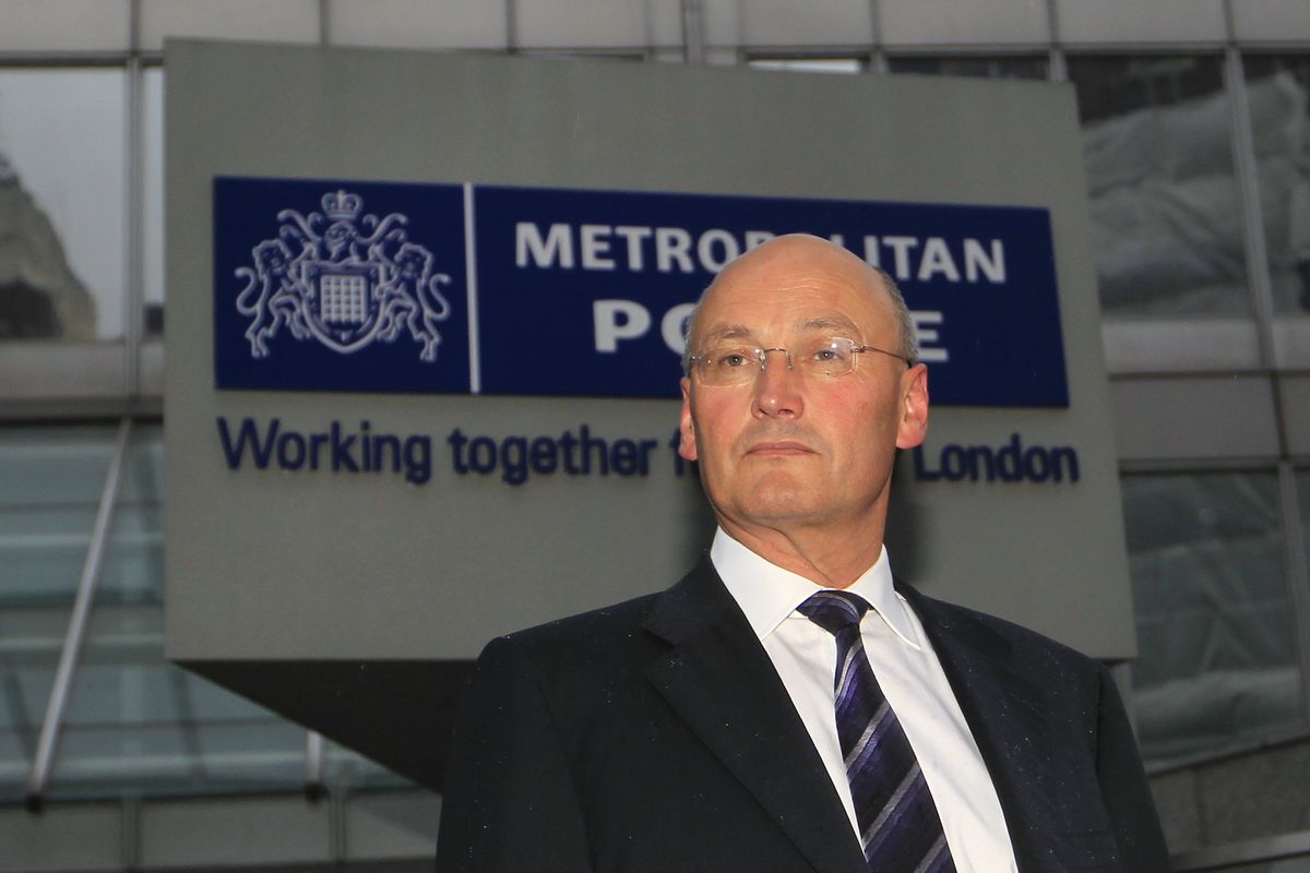 Metropolitan Police commissioner Paul Stephenson leaves New Scotland Yard. (Associated Press)