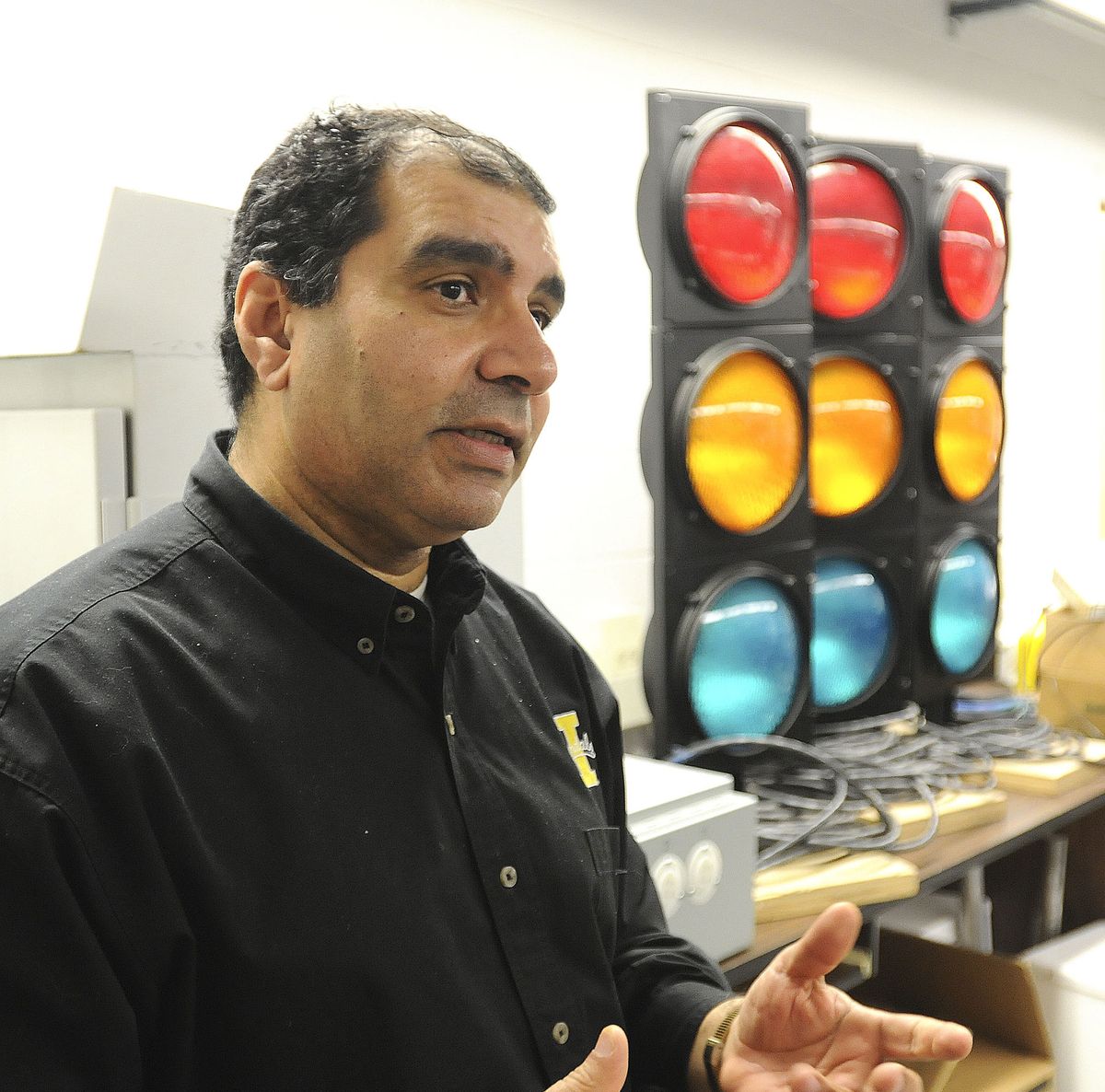 Shown Dec. 7, Ahmed Abdel-Rahim is working on making traffic flow and traffic control systems more streamlined for a cleaner environment and less congestion. (Associated Press)