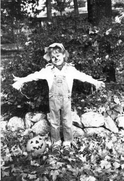
Wearing a homemade Halloween costume, the little cowboy becomes a scarecrow.
 (Cheryl-Anne Millsap / The Spokesman-Review)