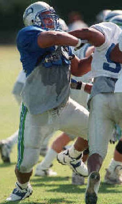 
Walter Jones, left, is the stalwart of the Seahawks' offensive line.  Walter Jones, left, is the stalwart of the Seahawks' offensive line.  
 (File/File/ / The Spokesman-Review)