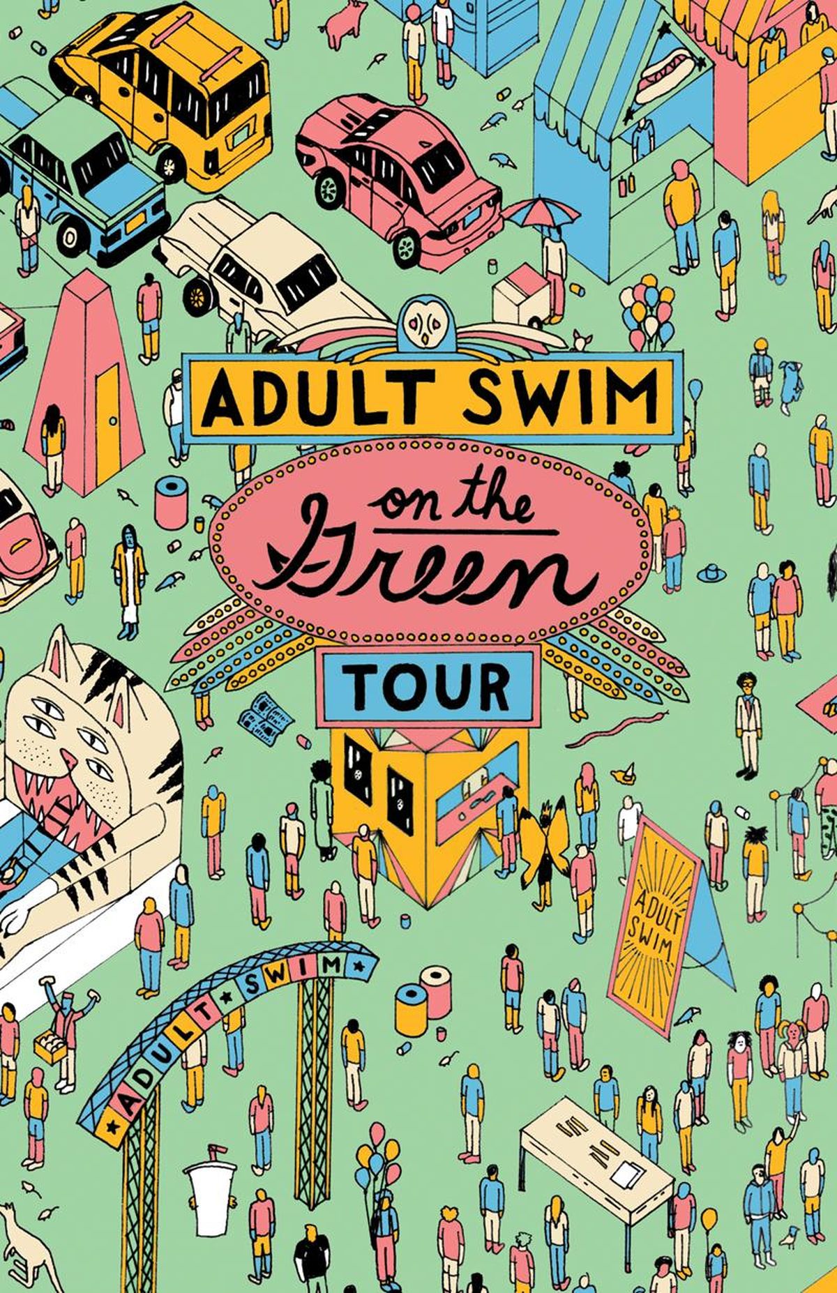 Adult Swim “On the Green” tour artwork (Courtesy of Adult Swim)