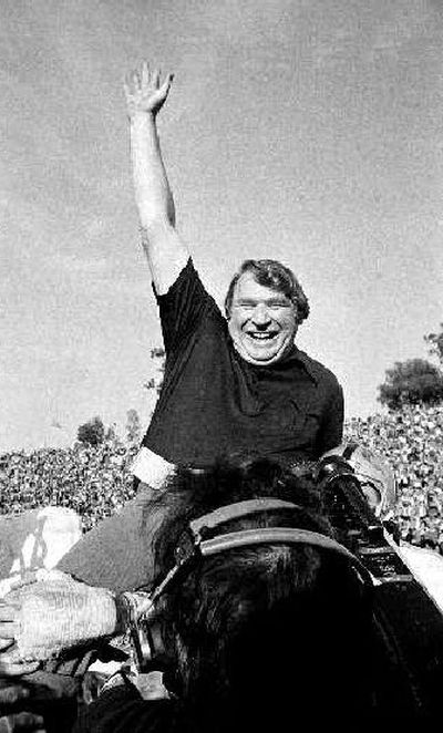 
John Madden rode high as the Oakland Raiders' coach. 
 (Associated Press / The Spokesman-Review)