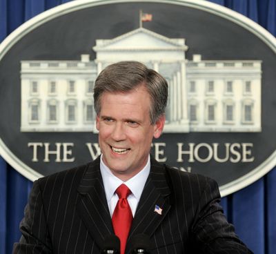 White House spokesman Tony Snow conducts his first press briefing in  Washington  on May 16, 2006. Snow died Saturday. (File Associated Press / The Spokesman-Review)