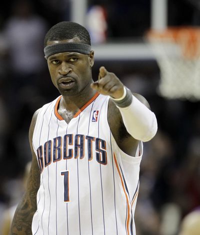 Charlotte’s Stephen Jackson acknowledges the crowd after a win over New York. (Associated Press)