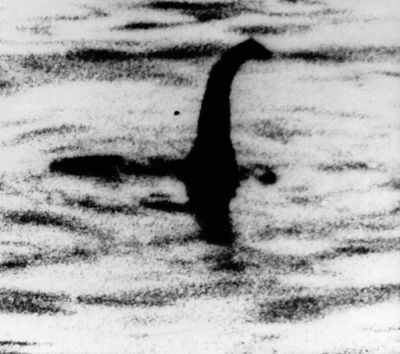 This is an undated file photo of a shadowy shape that some people say is a photo of the Loch Ness monster in Scotland. (Associated Press)