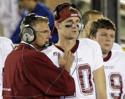 
WSU coach Bill Doba and QB Alex Brink remain focused, positive. Associated Press
 (Associated Press / The Spokesman-Review)