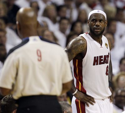 LeBron James didn’t play well in fourth quarters. (Associated Press)