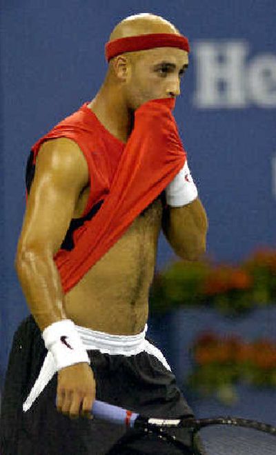 
James Blake was no match for Roger Federer in the quarters.
 (Associated Press / The Spokesman-Review)