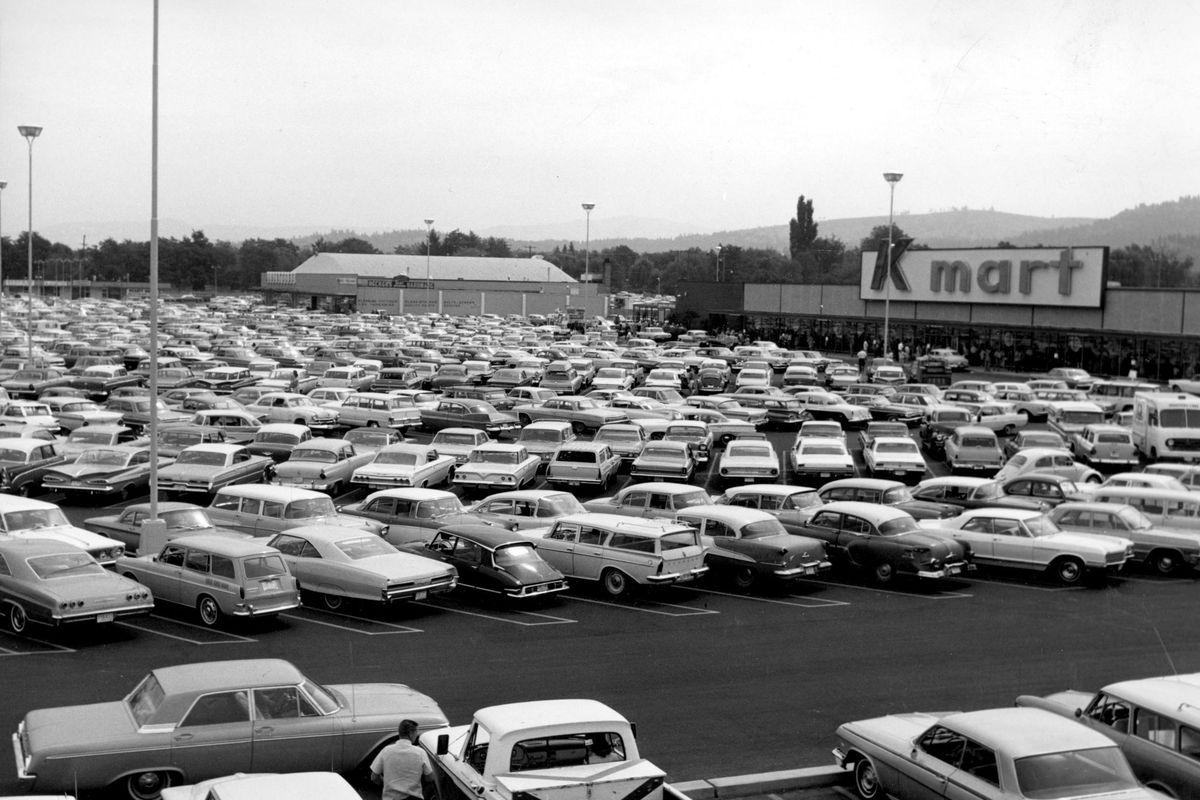 More than 2,000 people attended the grand opening of the new Kmart store at Havana Street and Sprague Avenue, as seen in this photo taken in August 1966. (S-R archives)