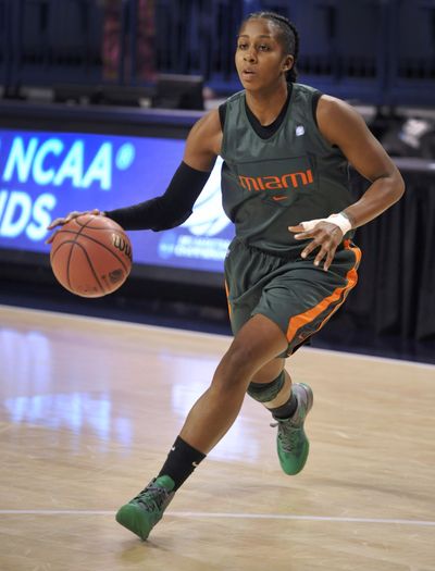 Shenise Johnson is the do-all leader of the Miami Hurricanes. (Colin Mulvany)
