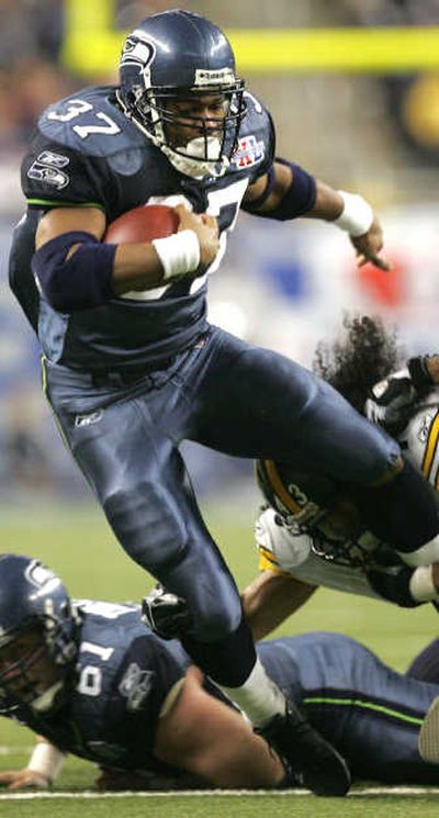 
Shaun Alexander, who ran for 95 yards against Pittsburgh in Super Bowl XL, suggests Seattle is a better team this season.  Associated Press
 (Associated Press / The Spokesman-Review)