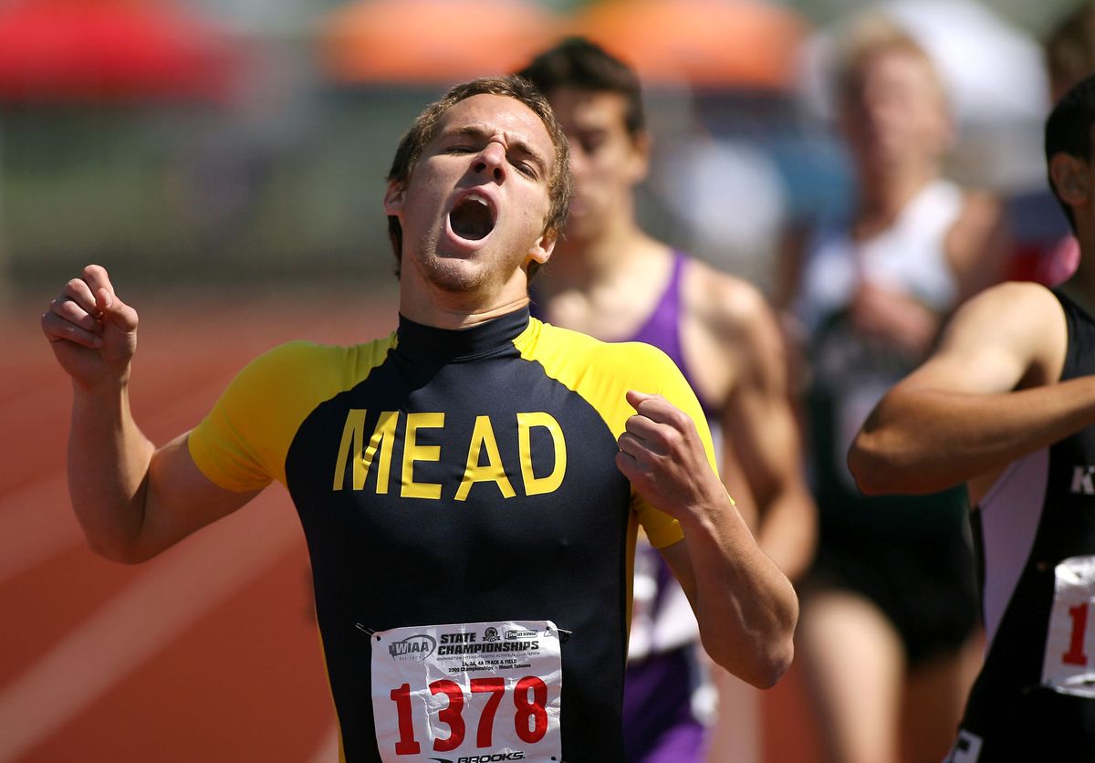 Mead’s Jordan Curnutt took second in the 800 meters for the champion Panthers. (Patrick Hagerty / The Spokesman-Review)
