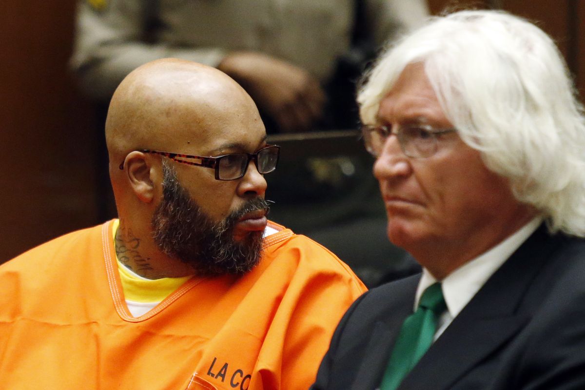 Marion “Suge” Knight and Thomas Mesereau.