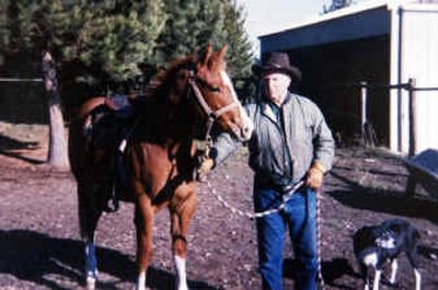 
David Tester, with his horse and dog, died April 12. He was 87. He served as manager of the North Idaho Fair from 1978 to 1985.
 (Photos courtesy of family / The Spokesman-Review)