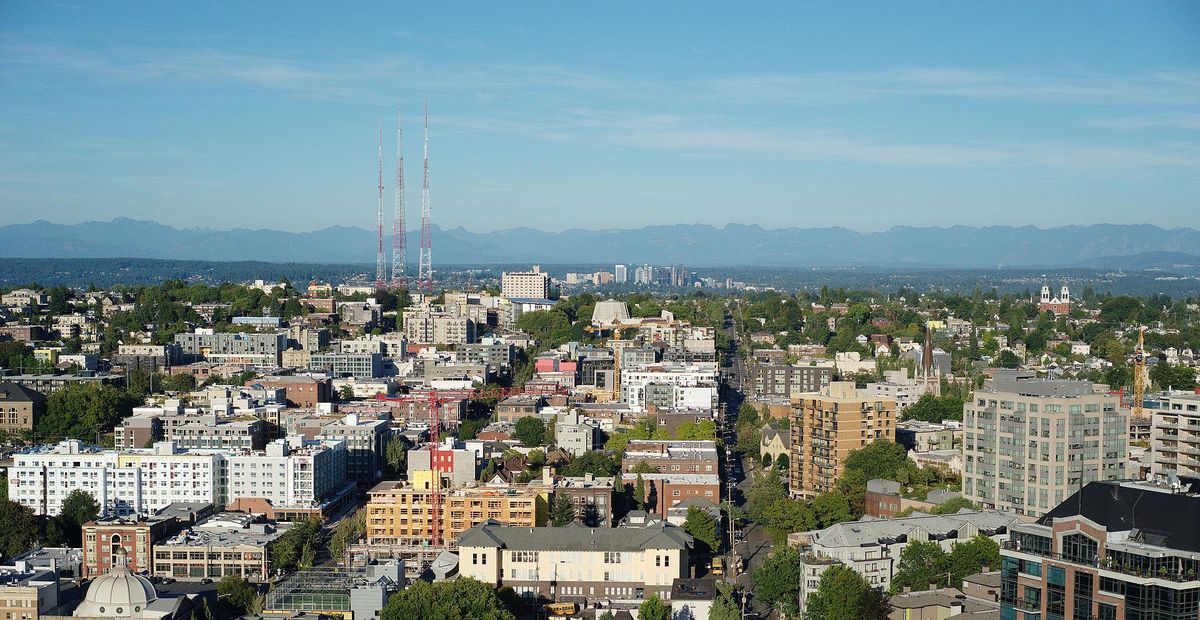 Seattle’s Capitol Hill is as seen from 9th Avenue and Pine Street looking east. Lake View Cemetery on Capitol Hill in Seattle closed Wednesday because of the angry messages they’ve received over a cemetery memorial for Confederate soldiers. (Creative Commons)