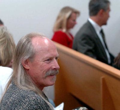 Steve Groene, father of homicide victims Slade and Dylan Groene, chats with the media Tuesday prior to motions in the Joseph Edward Duncan trial.
(Jesse Tinsley / The Spokesman-Review)