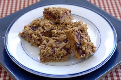 
Cut the fat and sugar and bump up the fiber with these Jam Bars from The Recipe Doctor. 
 (Photo courtesy of the Recipe Doctor / The Spokesman-Review)