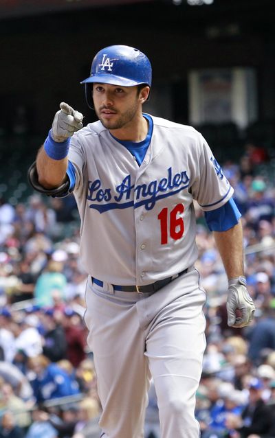 Andre Ethier's grand slam capped L.A.'s six-run second inning. (Elaine Thompson / Associated Press)