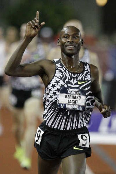 Bernard Lagat finished first in the men's 5,000-meter final.Associated Press
 (Associated Press / The Spokesman-Review)