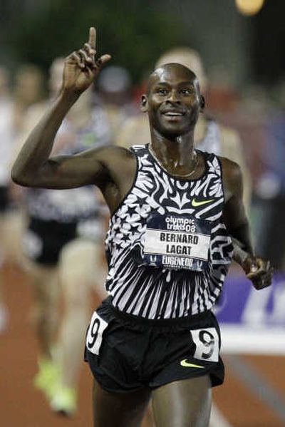 Bernard Lagat finished first in the men's 5,000-meter final.Associated Press
 (Associated Press / The Spokesman-Review)