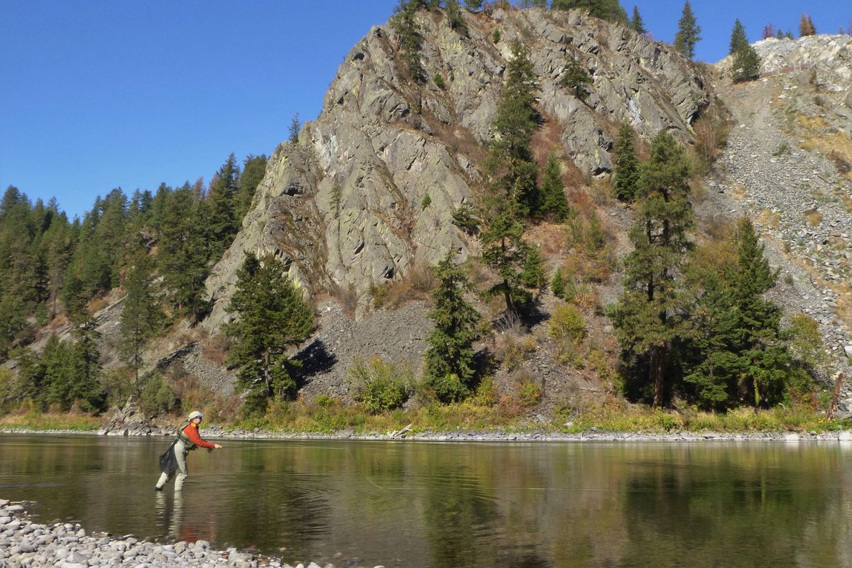 Fly fishers can find plenty of elbow room on the Kootenai River during fall. (Rich Landers / The Spokesman-Review)