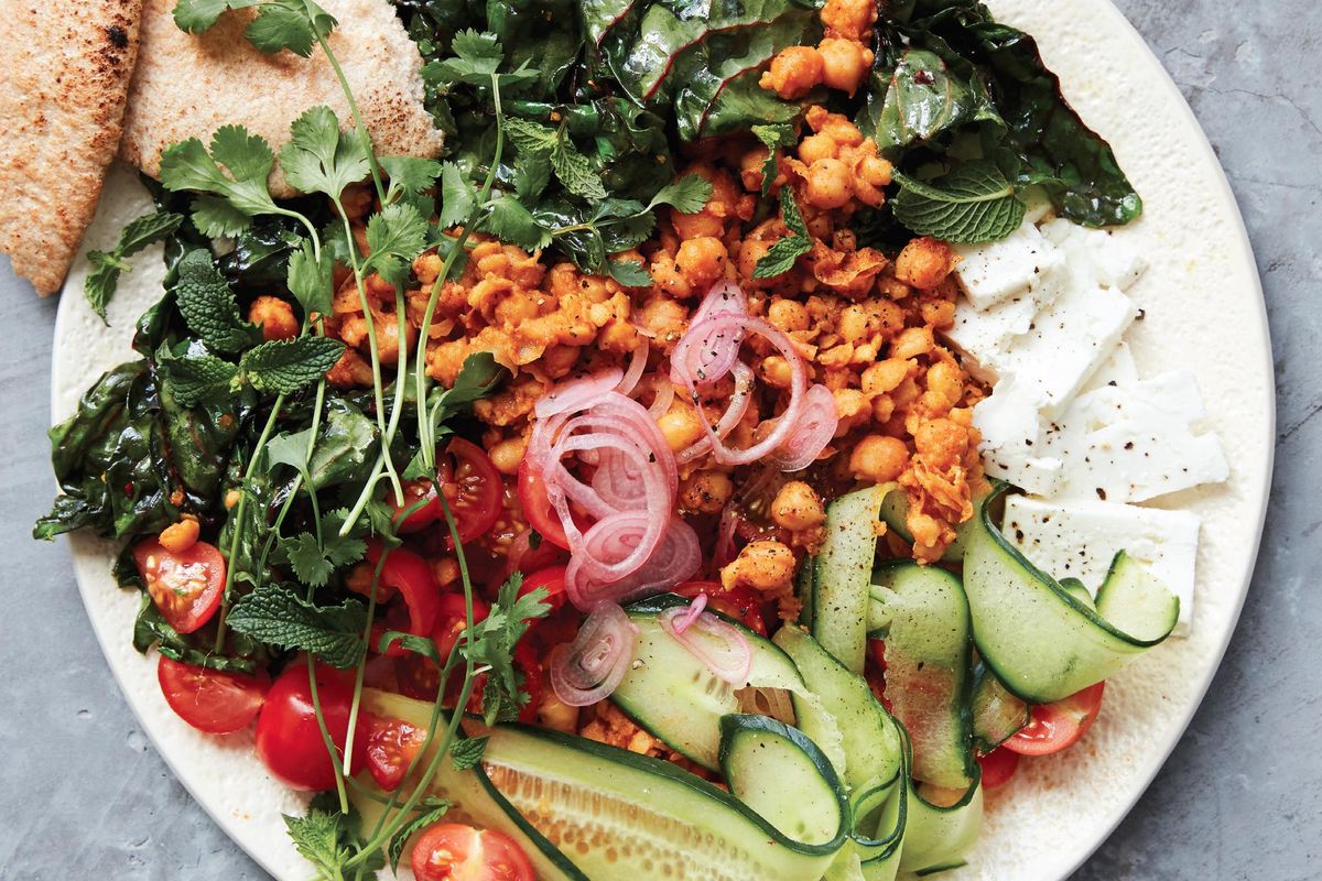 Warm Chickpea Smash with Skillet Greens are features in Kim O’Donnel’s latest cookbook, “PNW Veg.” (Courtesy photo)