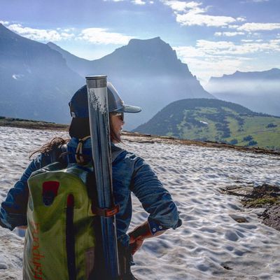Hilary Hutcheson of Trout TV in Glacier National Park.