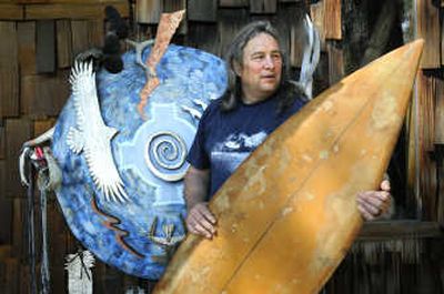 
David Govedare's house is surrounded by his sculptures and filled with cards and photos,  animal figurines,  rocks, dreamcatchers,  books, drawings and photos. 
 (Dan Pelle / The Spokesman-Review)