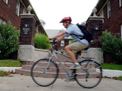 
Bruce Wilbur has forsaken the automobile and uses a bicycle for transportation. 
 (Associated Press / The Spokesman-Review)