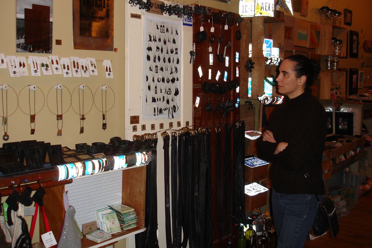 Upcycled, a shop in Missoula, Mont., includes re-purposed items created by more 70 area craftsmen and craftswomen. (Jean Arthur / Down to EarthNW Correspondent)