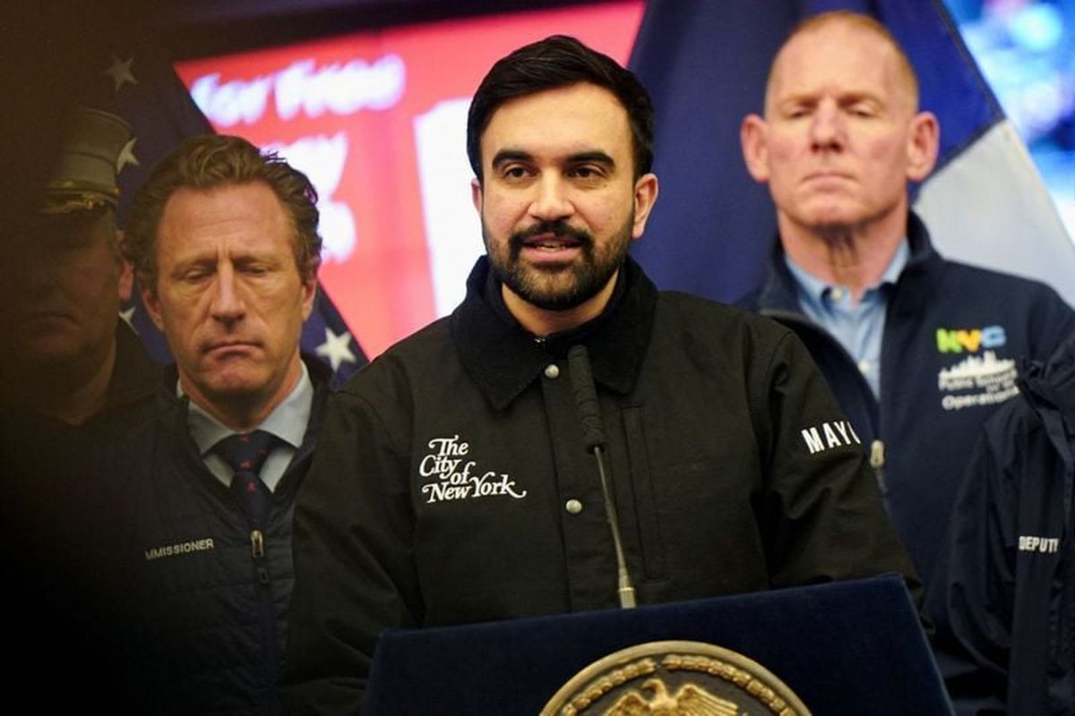 New York City Mayor Zohran Mamdani holds a press conference at the New York City Office of Emergency Management on Jan. 25, in Brooklyn, N.Y.  (Reuters )