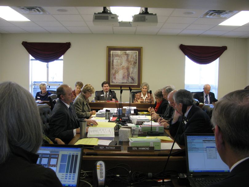 The Joint Finance-Appropriations Committee had no discussion and no debate on Thursday morning as it set a bare-bones budget for Idaho's community colleges. The colleges will see an 11 percent cut in their state funding next year, but just a 5.4 percent cut overall, thanks to federal stimulus money.  (Betsy Russell / The Spokesman-Review)