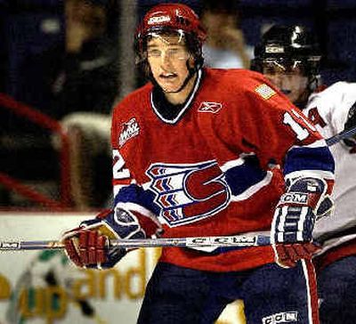
Spokane Chiefs rookie Chris Bruton has scored five goals in his first 10 Western Hockey League games. Bruton and J.P. Szaszkiewicz are leaders of a standout rookie class. 
 (Brian Plonka / The Spokesman-Review)
