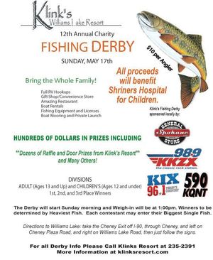 Fishing derby at Williams Lake is a benefit for the Shriner's Hospital.