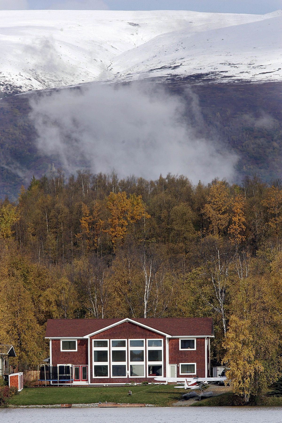 The home of former Alaska Gov. Sarah Palin on Lake Lucille in Wasilla, Alaska, is shown in  2008.  (Associated Press)