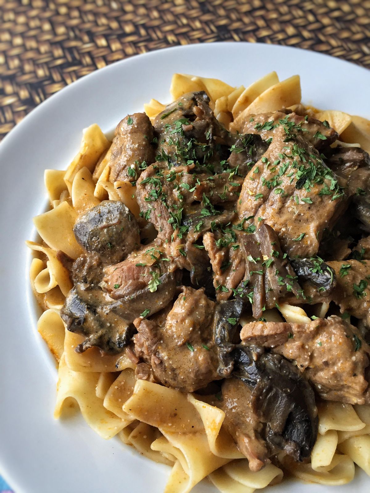 With tender chunks of beef, mushrooms in a creamy sauce and a bed of egg noodles, beef stroganoff epitomizes comfort food. (Audrey Alfaro)