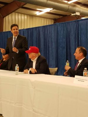 Idaho Rep. Raul Labrador speaks at a Trump rally in Orlando, Fla.