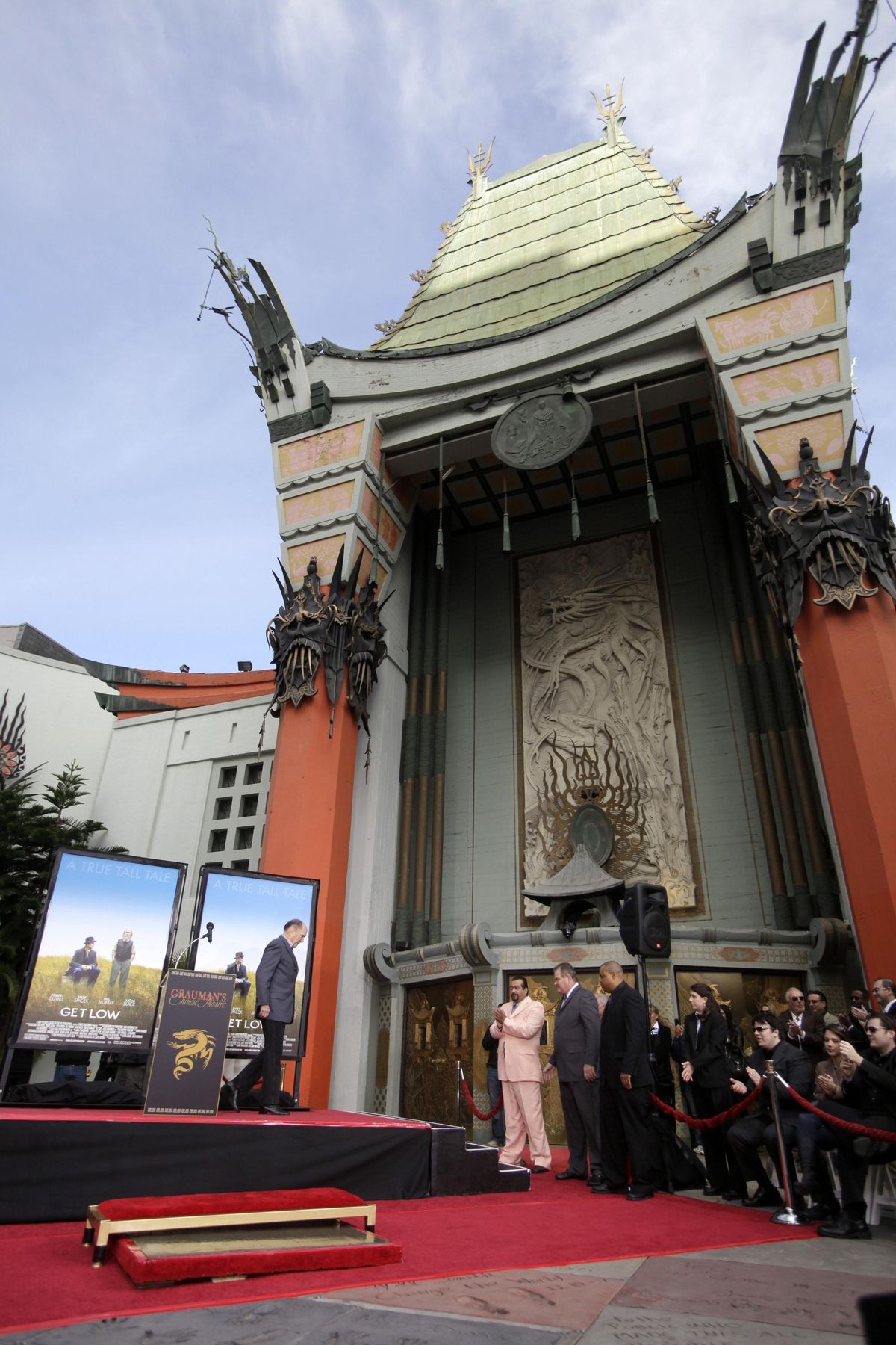 Oscar-winning actor Robert Duvall appears at a ceremony in front of Grauman’s Chinese Theater in Los Angeles on Jan. 5, 2011, marking both his 80th birthday and his 50 years in the film business. (Damian Dovarganes / AP)