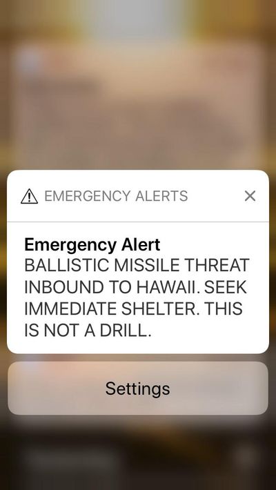This Jan. 13, 2018 file smartphone screen capture shows a false incoming ballistic missile emergency alert sent from the Hawaii Emergency Management Agency system. The Federal Communications Commission says human error and inadequate safeguards are to blame for a missile alert that was sent mistakenly in Hawaii. The FCC said Tuesday, Jan. 30, that the individual who sent the false alert refused to talk to the agency, but provided a written statement. (Caleb Jones / AP)