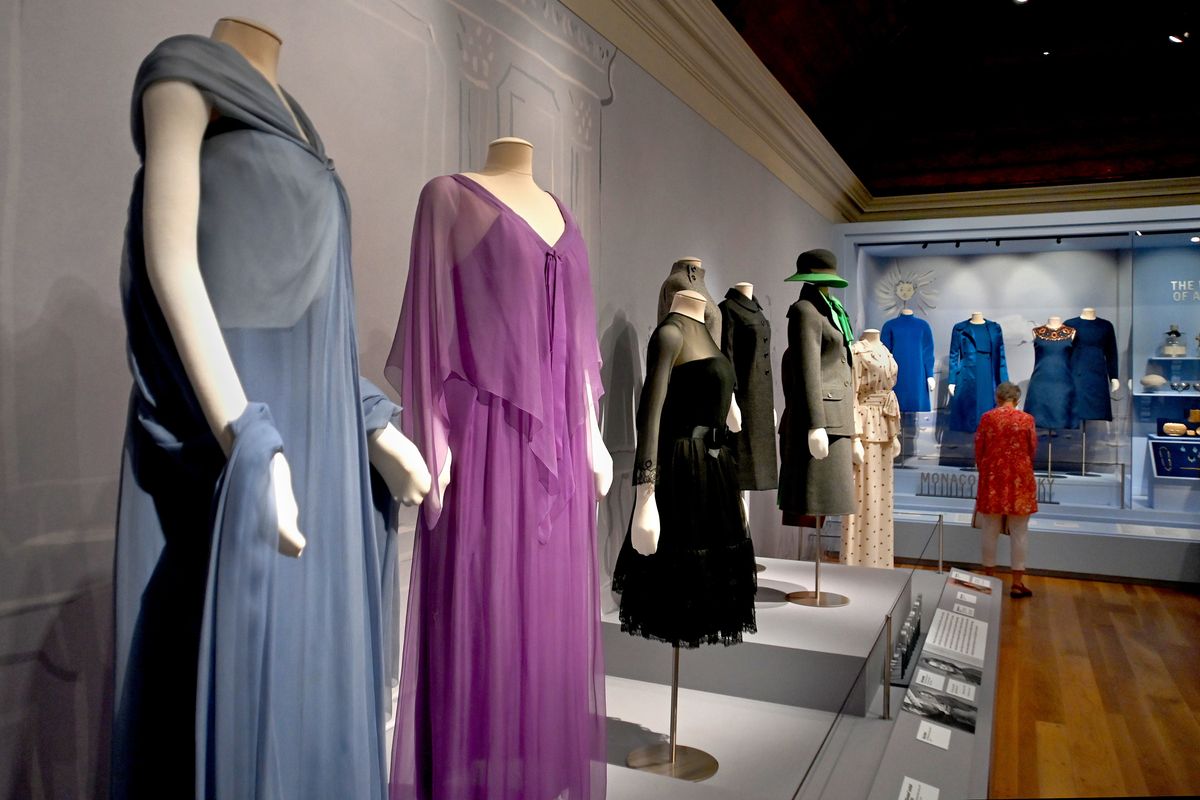 Dresses worn by Grace Kelly, including some designed by Mr. Bohan, were on display at the Hillwood Estate, Museum and Gardens in Washington in 2022.  (Michael S. Williamson/Washington Post)