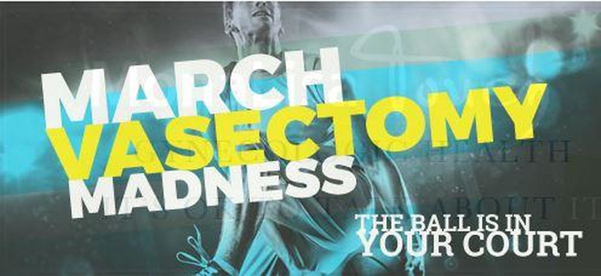 This banner on North Idaho Urology’s website advertises the company’s March Madness vasectomy promotion. (North Idaho Urology)