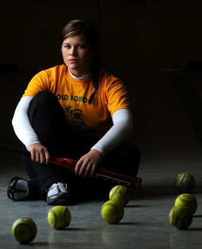 
Mead's Katie Kine is headed to Wright State University to play softball next year. 
 (Rajah Bose / The Spokesman-Review)