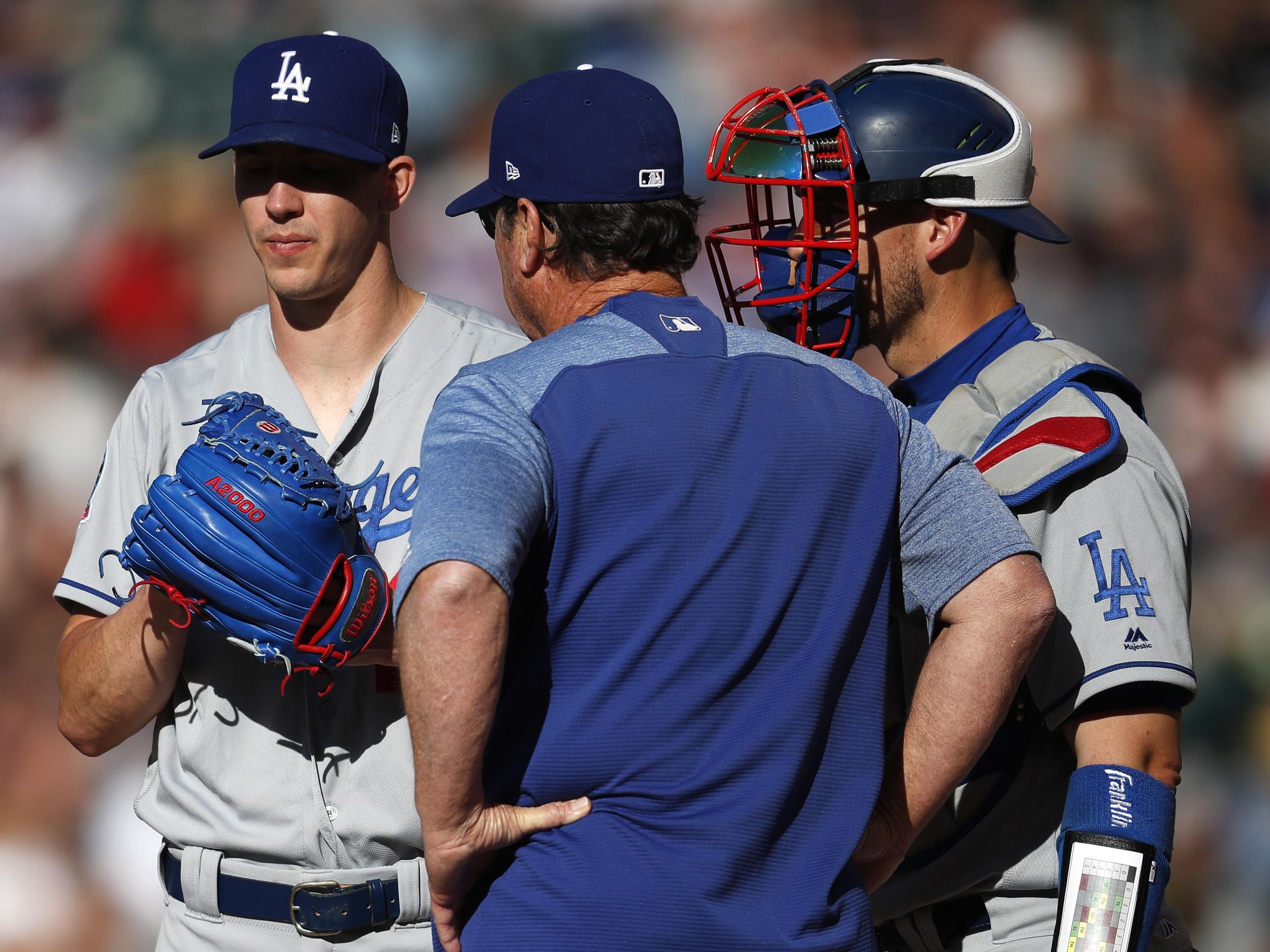 Dodgers phenom Walker Buehler 'had a little trouble breathing' and 'in  pain' after leaving game with rib injury