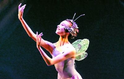 
Kelsey Piva rehearses Friday for the part of Sonatina, a fairy, in Ballet School of Coeur d'Alene's production of 